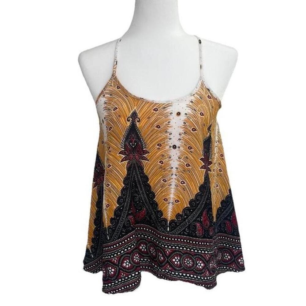 Three Cranes Women's Gallery Boho Halter Top Y2K- Festival Fairycore Flowy Tank